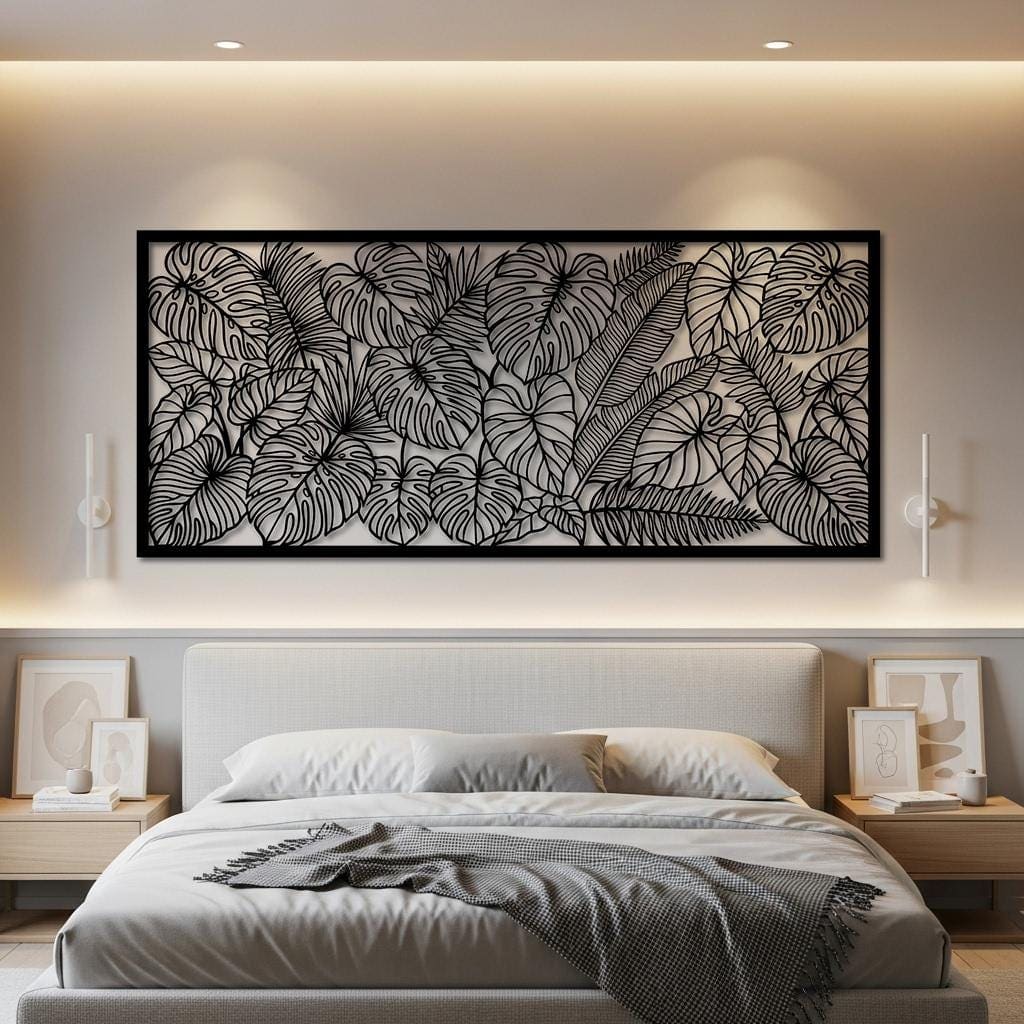 Art Mural Metalik – Gjethet Tropikale – punim artizanal çeliku nga AR-TI Atelier – foto 8