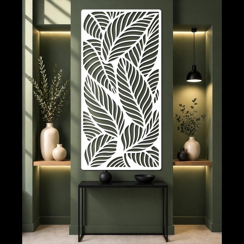 Art Mural Metalik – Gjethja Botanike – punim artizanal nga AR-TI Atelier