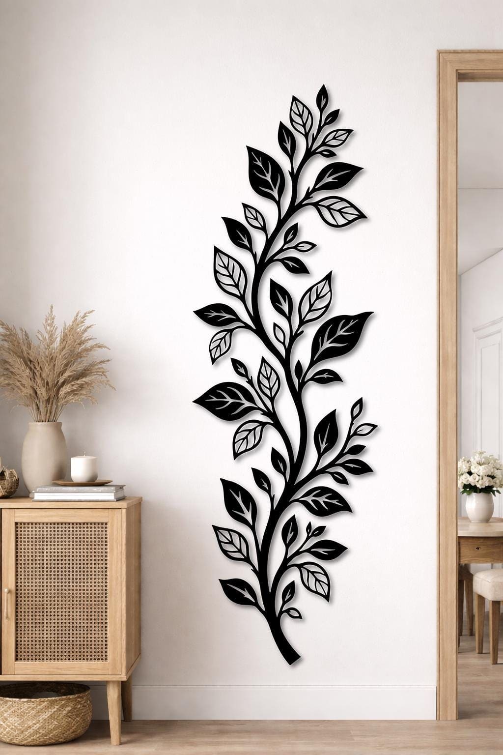 Art Mural Metalik – Gjethja Vertikale – punim artizanal çeliku nga AR-TI Atelier – foto 3