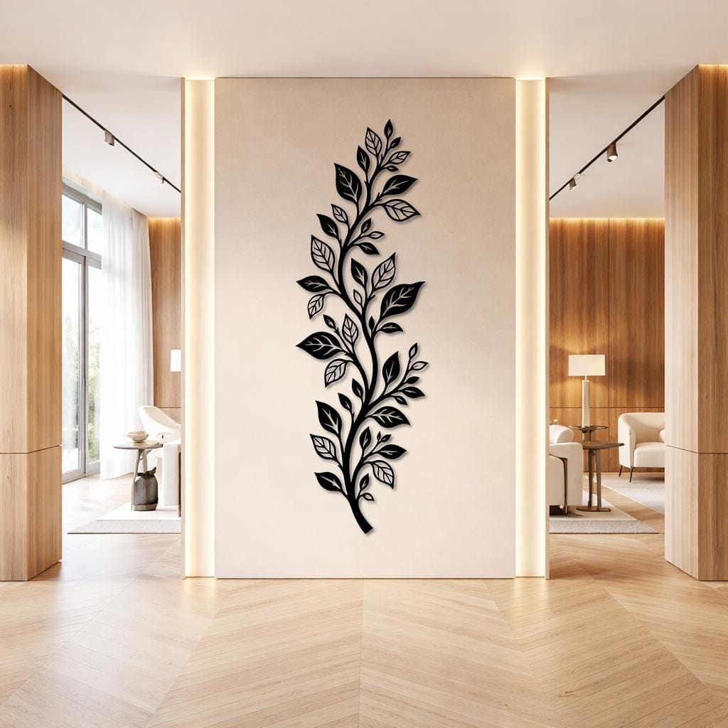 Art Mural Metalik – Gjethja Vertikale – punim artizanal çeliku nga AR-TI Atelier – foto 5