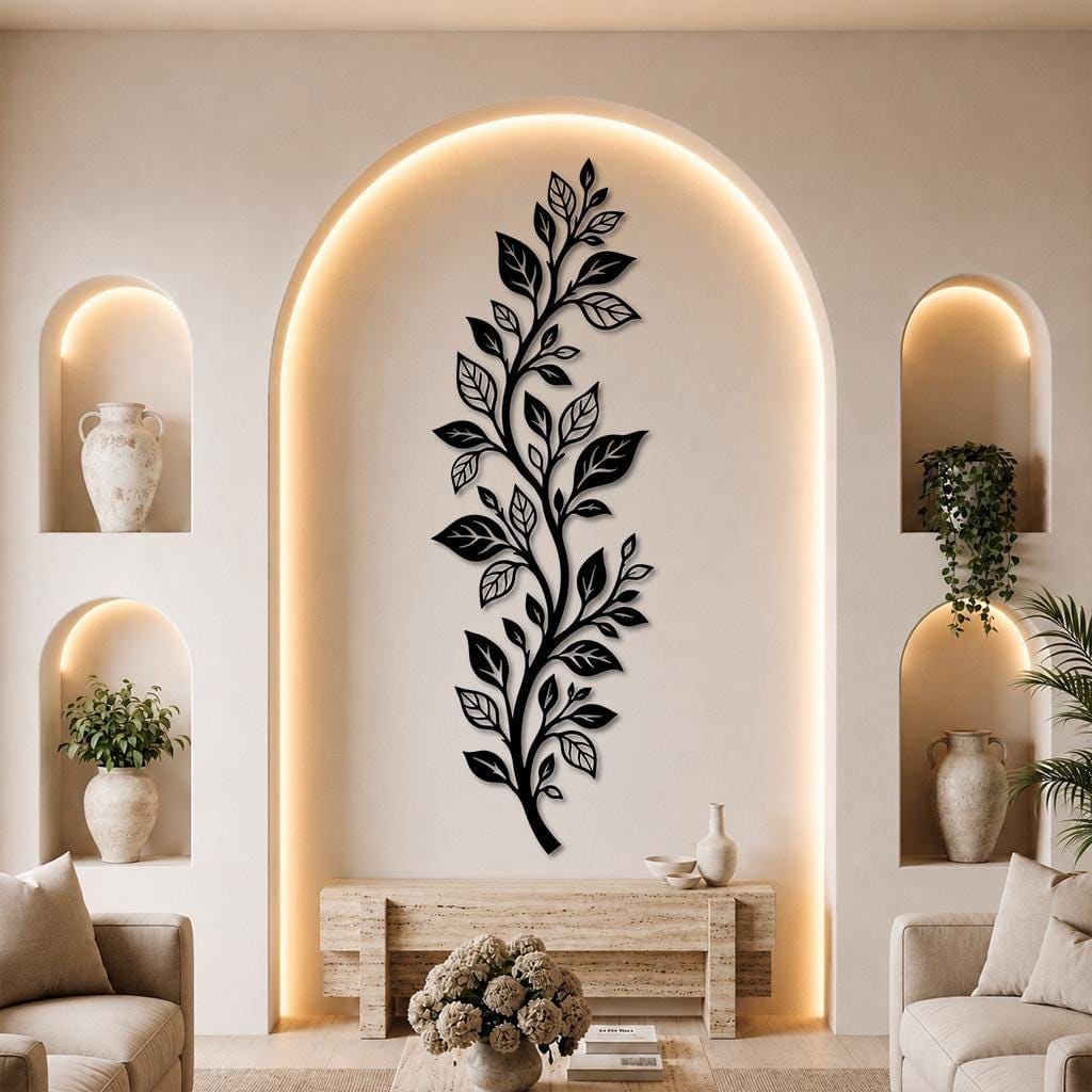 Art Mural Metalik – Gjethja Vertikale – punim artizanal çeliku nga AR-TI Atelier – foto 7