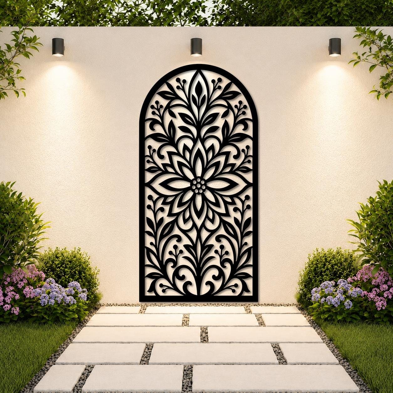 Art Mural Metalik – Harku Floral – punim artizanal çeliku nga AR-TI Atelier – foto 6