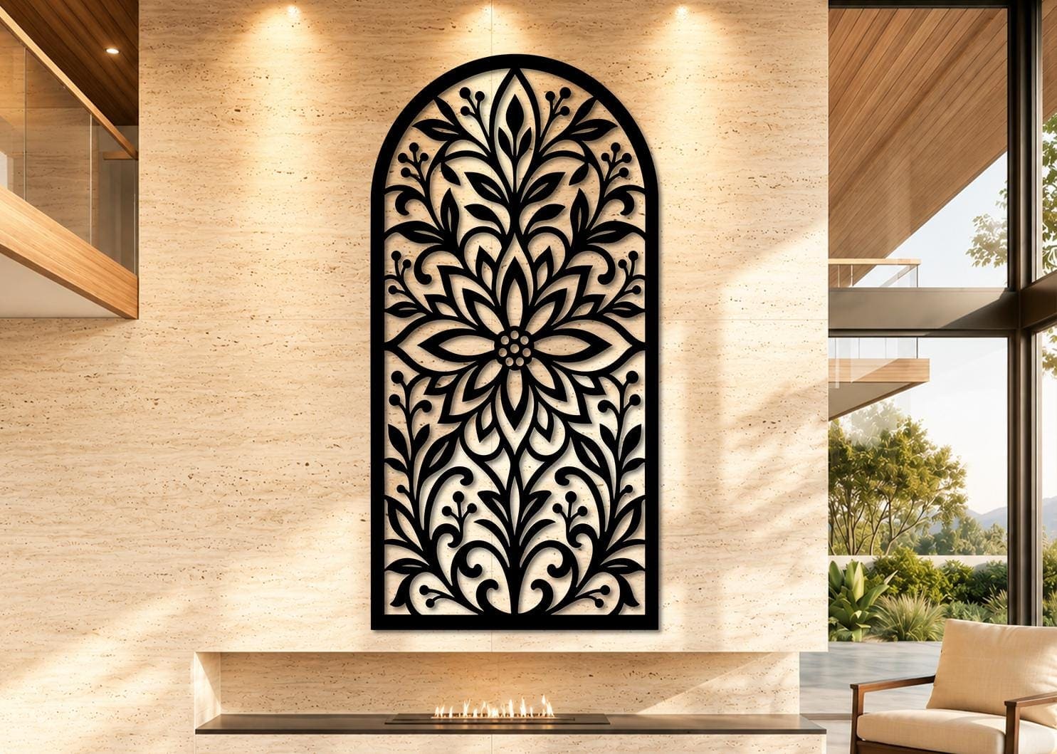 Art Mural Metalik – Harku Floral – punim artizanal çeliku nga AR-TI Atelier – foto 10
