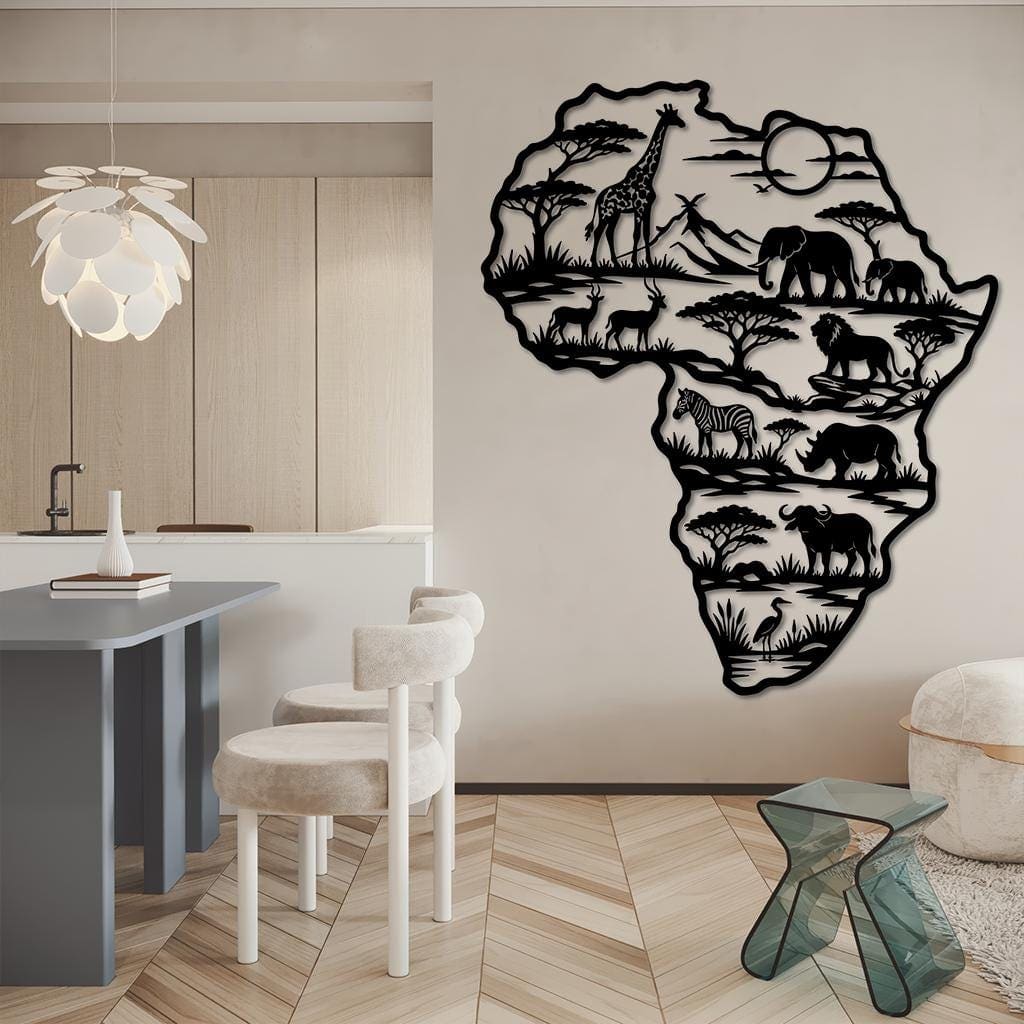 Art Mural Metalik – Harta e Afrikës – punim artizanal çeliku nga AR-TI Atelier – foto 7
