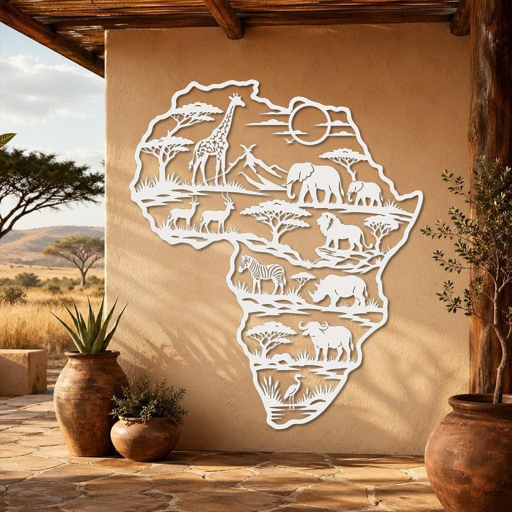 Art Mural Metalik – Harta e Afrikës – punim artizanal çeliku nga AR-TI Atelier – foto 8