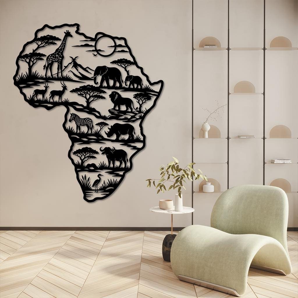 Art Mural Metalik – Harta e Afrikës – punim artizanal çeliku nga AR-TI Atelier – foto 10