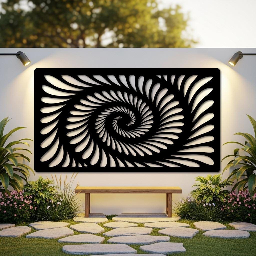 Art Mural Metalik – Iluzioni Optik Spirale – punim artizanal çeliku nga AR-TI Atelier – foto 3