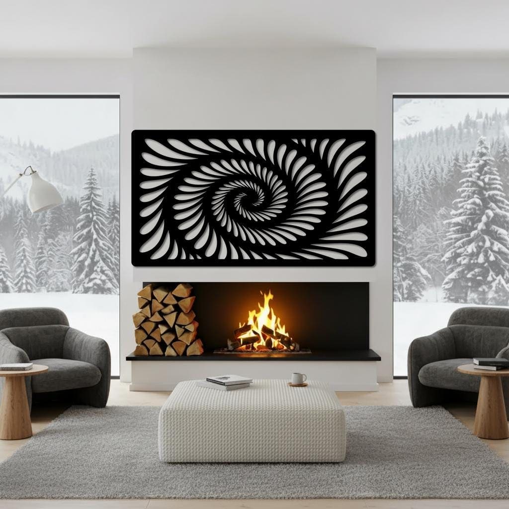 Art Mural Metalik – Iluzioni Optik Spirale – punim artizanal çeliku nga AR-TI Atelier – foto 8
