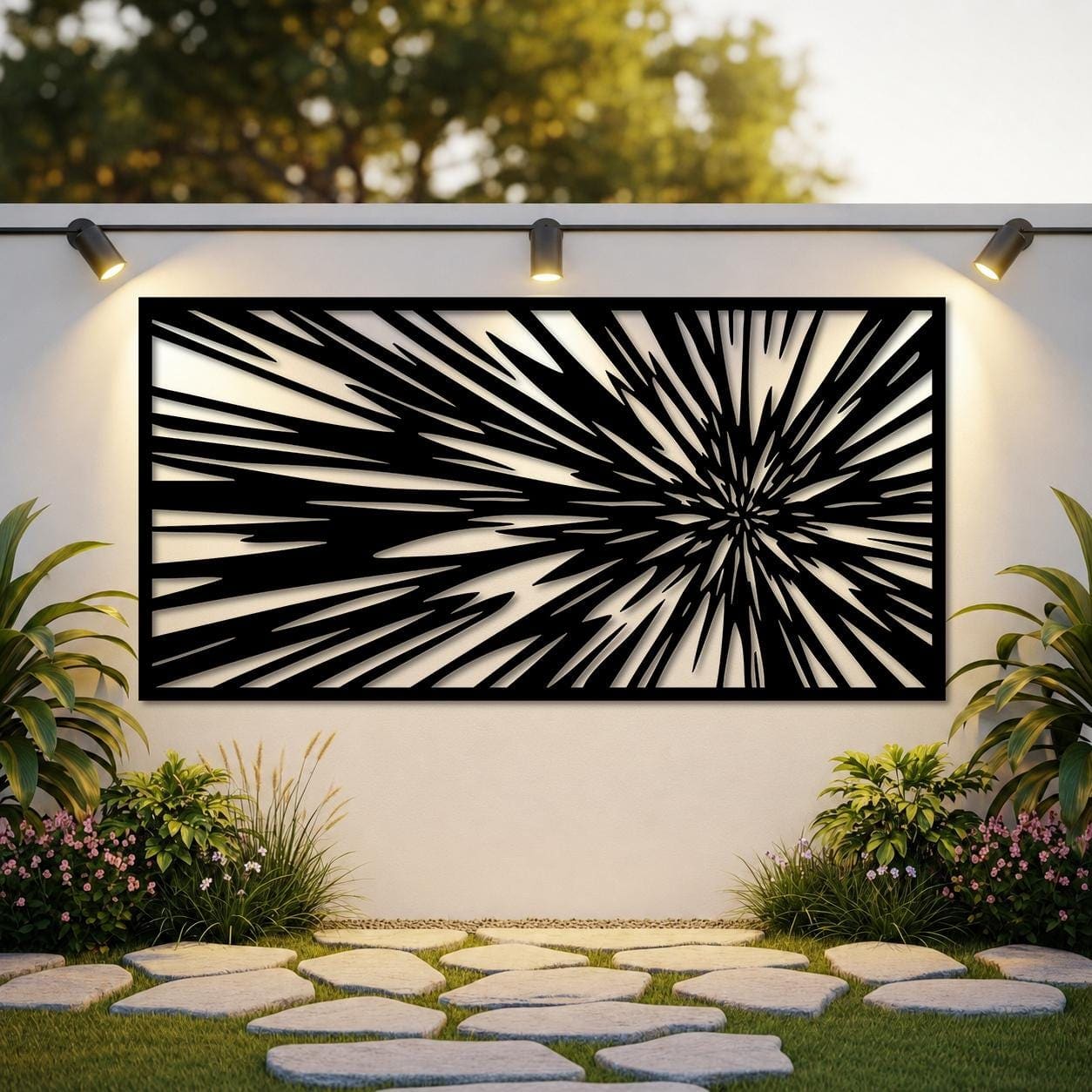 Art Mural Metalik – Iluzioni Optik – punim artizanal çeliku nga AR-TI Atelier – foto 3
