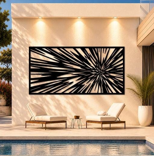 Art Mural Metalik – Iluzioni Optik – punim artizanal çeliku nga AR-TI Atelier – foto 4