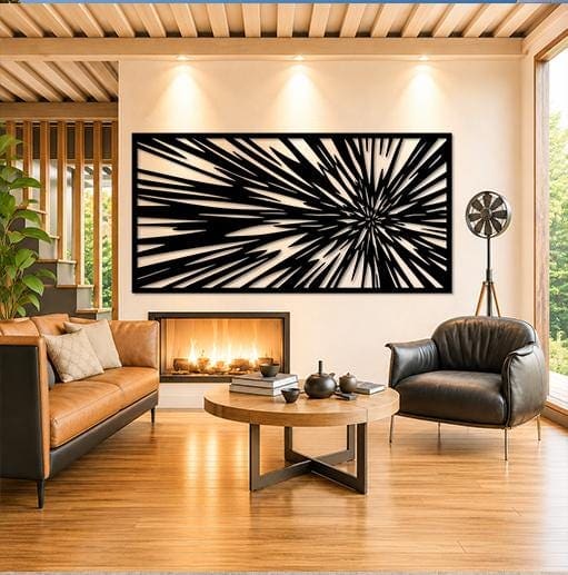 Art Mural Metalik – Iluzioni Optik – punim artizanal çeliku nga AR-TI Atelier – foto 6