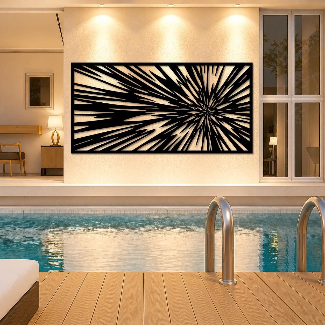 Art Mural Metalik – Iluzioni Optik – punim artizanal çeliku nga AR-TI Atelier – foto 7