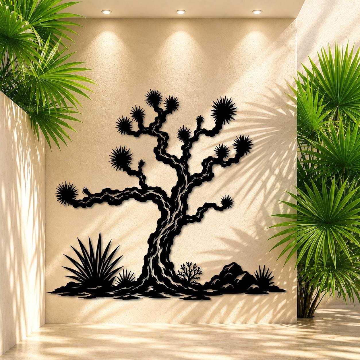 Art Mural Metalik – Joshua Tree – punim artizanal nga AR-TI Atelier