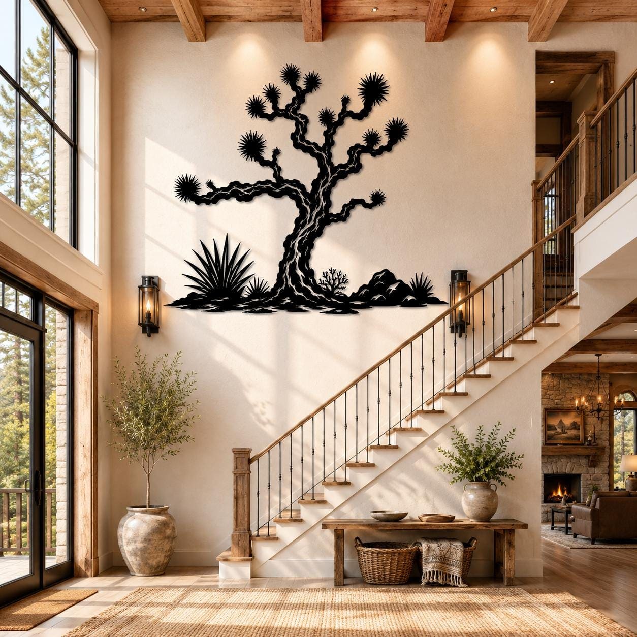 Art Mural Metalik – Joshua Tree – punim artizanal çeliku nga AR-TI Atelier – foto 2