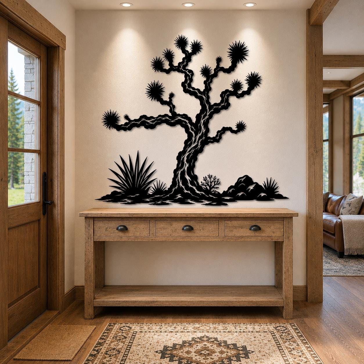 Art Mural Metalik – Joshua Tree – punim artizanal çeliku nga AR-TI Atelier – foto 3