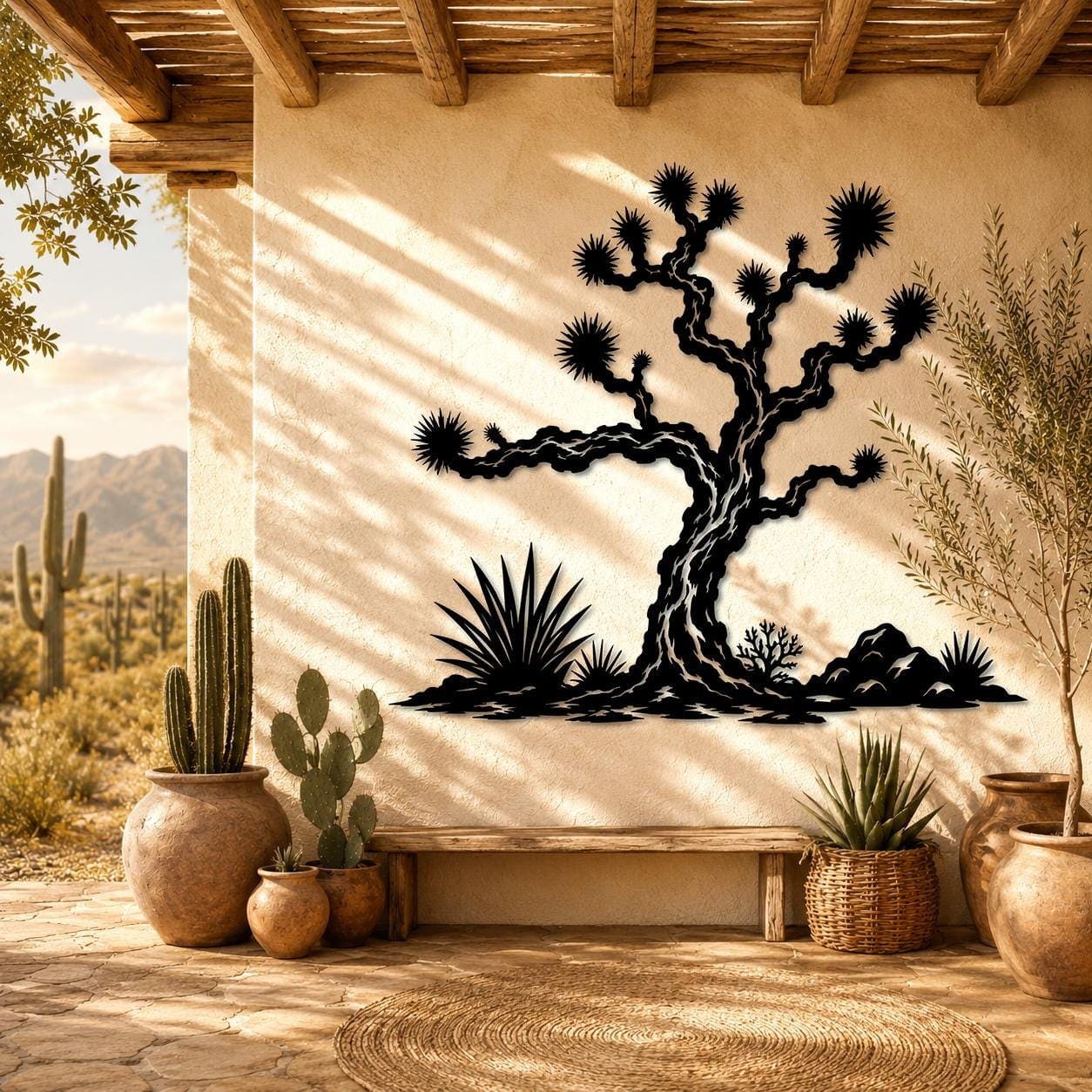 Art Mural Metalik – Joshua Tree – punim artizanal çeliku nga AR-TI Atelier – foto 6