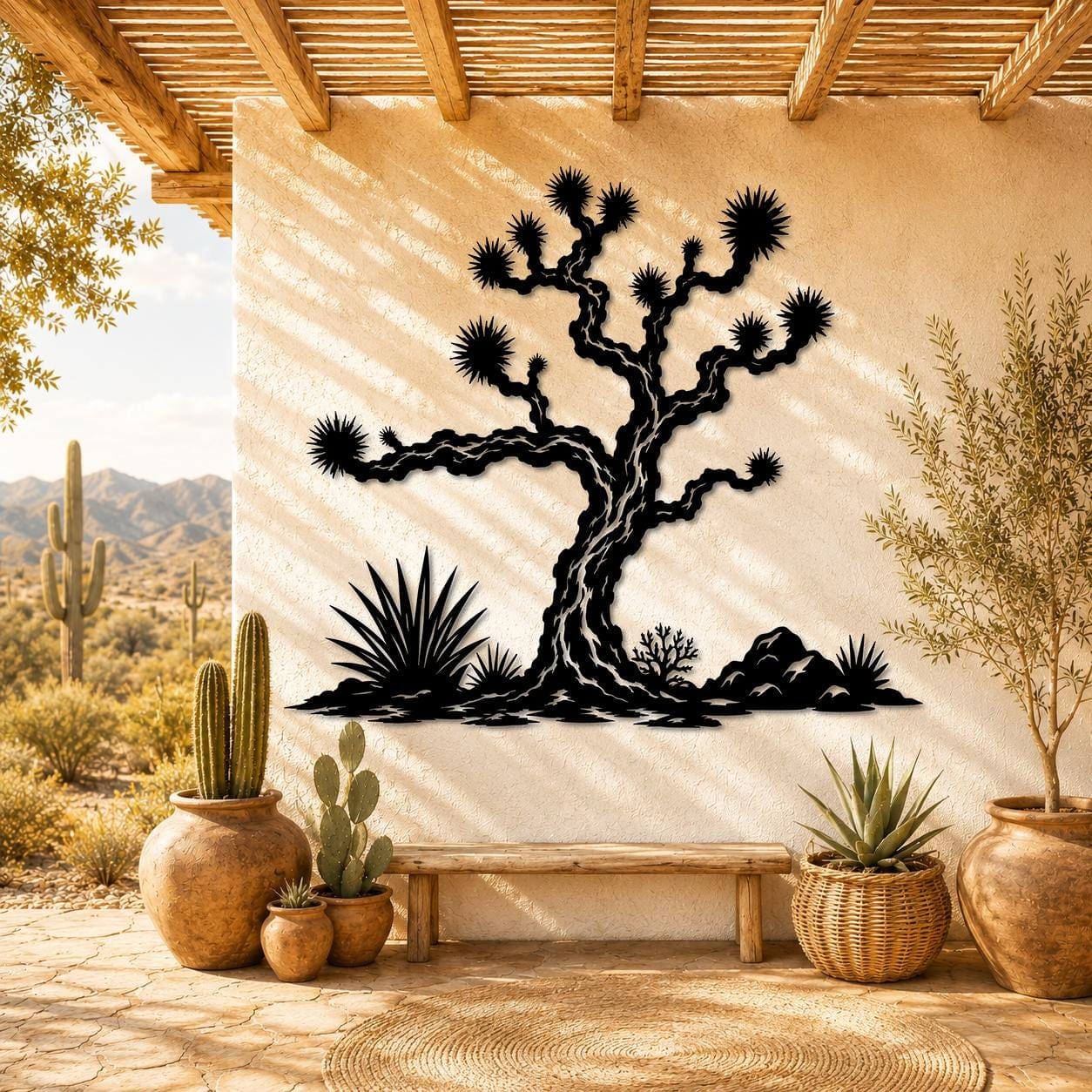 Art Mural Metalik – Joshua Tree – punim artizanal çeliku nga AR-TI Atelier – foto 7