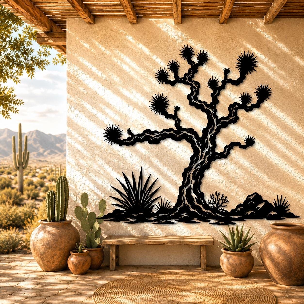 Art Mural Metalik – Joshua Tree – punim artizanal çeliku nga AR-TI Atelier – foto 8