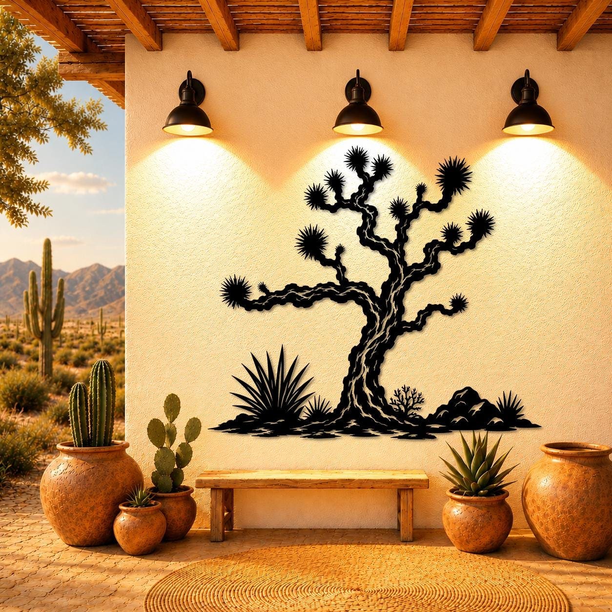 Art Mural Metalik – Joshua Tree – punim artizanal çeliku nga AR-TI Atelier – foto 9