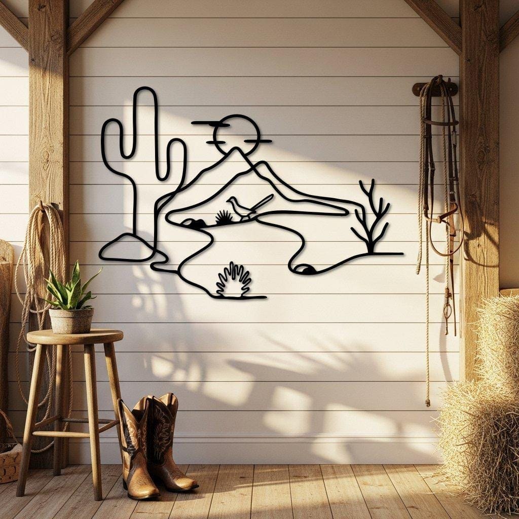 Art Mural Metalik – Kaktusi Rustik – punim artizanal çeliku nga AR-TI Atelier – foto 2