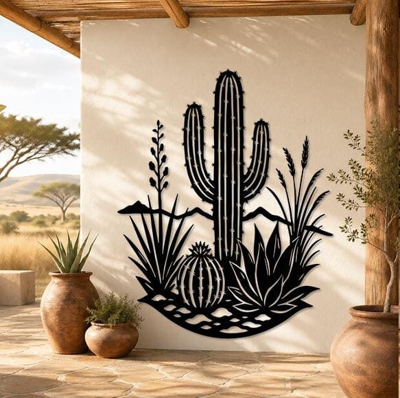 Art Mural Metalik – Kaktusi Saguaro – punim artizanal çeliku nga AR-TI Atelier – foto 5