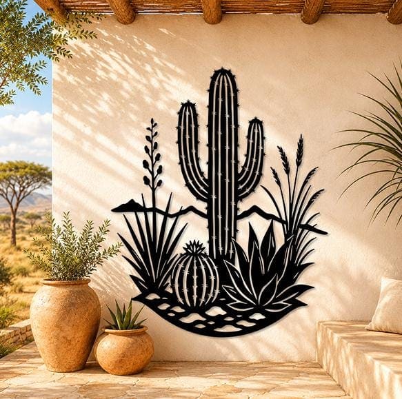 Art Mural Metalik – Kaktusi Saguaro – punim artizanal çeliku nga AR-TI Atelier – foto 6
