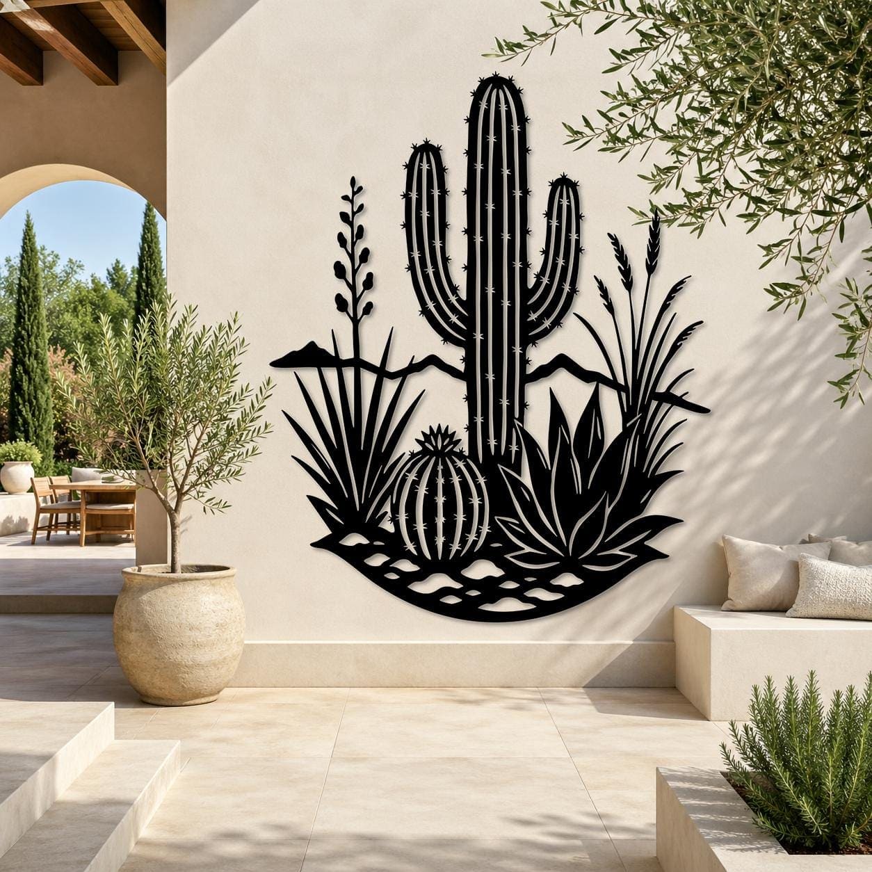 Art Mural Metalik – Kaktusi Saguaro – punim artizanal çeliku nga AR-TI Atelier – foto 8