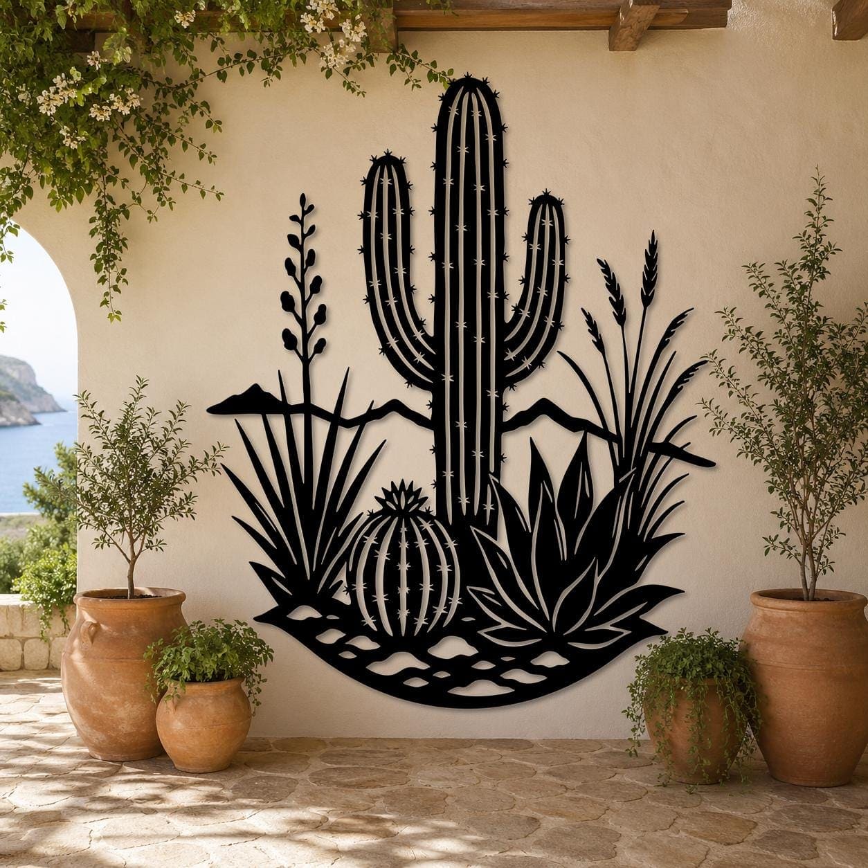 Art Mural Metalik – Kaktusi Saguaro – punim artizanal çeliku nga AR-TI Atelier – foto 10
