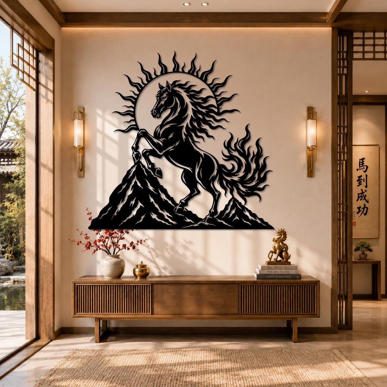 Art Mural Metalik – Kali i Zjarrtë – punim artizanal nga AR-TI Atelier