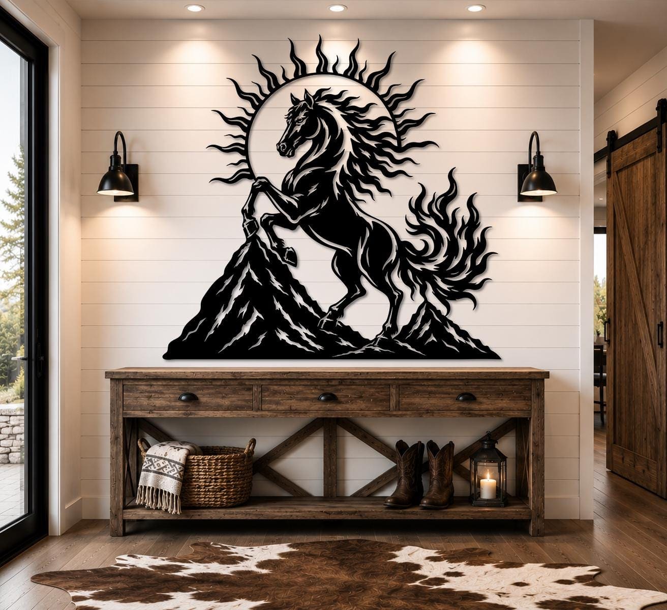 Art Mural Metalik – Kali i Zjarrtë – punim artizanal çeliku nga AR-TI Atelier – foto 3