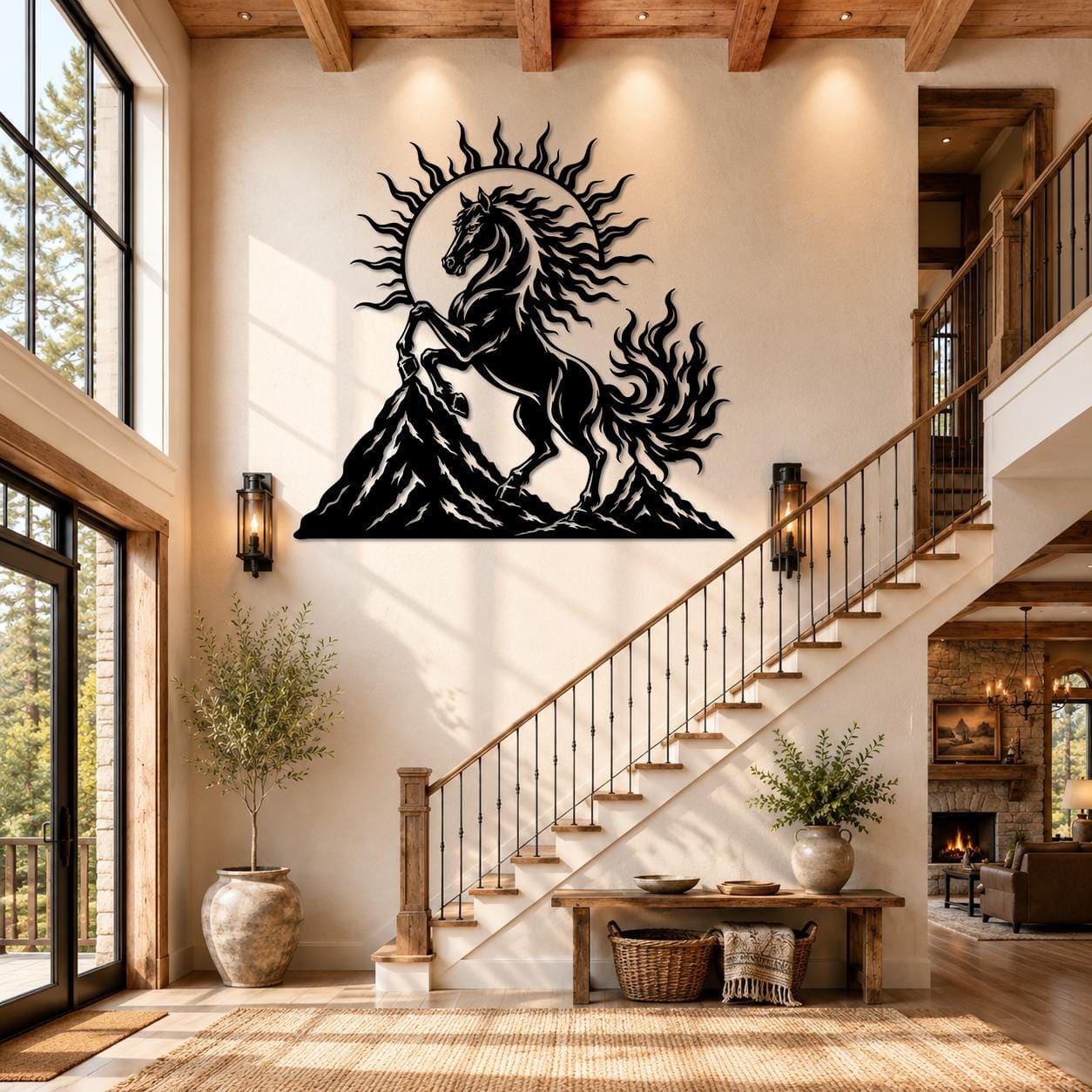 Art Mural Metalik – Kali i Zjarrtë – punim artizanal çeliku nga AR-TI Atelier – foto 10