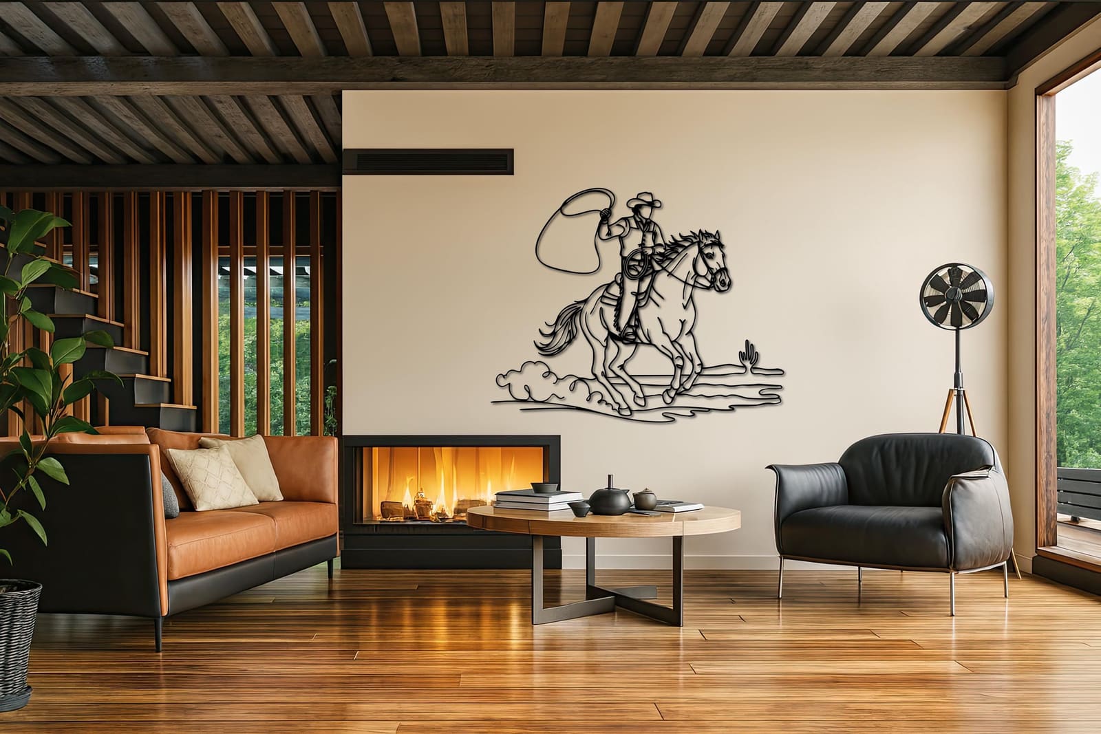 Art Mural Metalik – Kauboji me Lak – punim artizanal çeliku nga AR-TI Atelier – foto 2