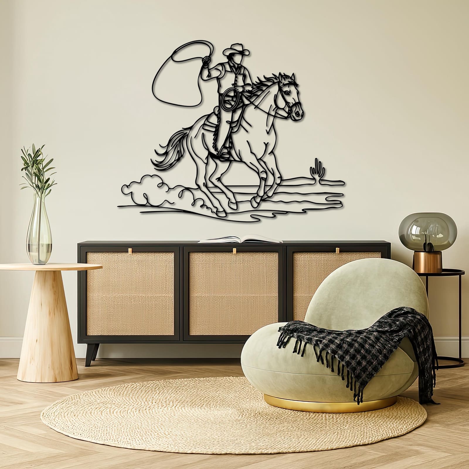Art Mural Metalik – Kauboji me Lak – punim artizanal çeliku nga AR-TI Atelier – foto 4