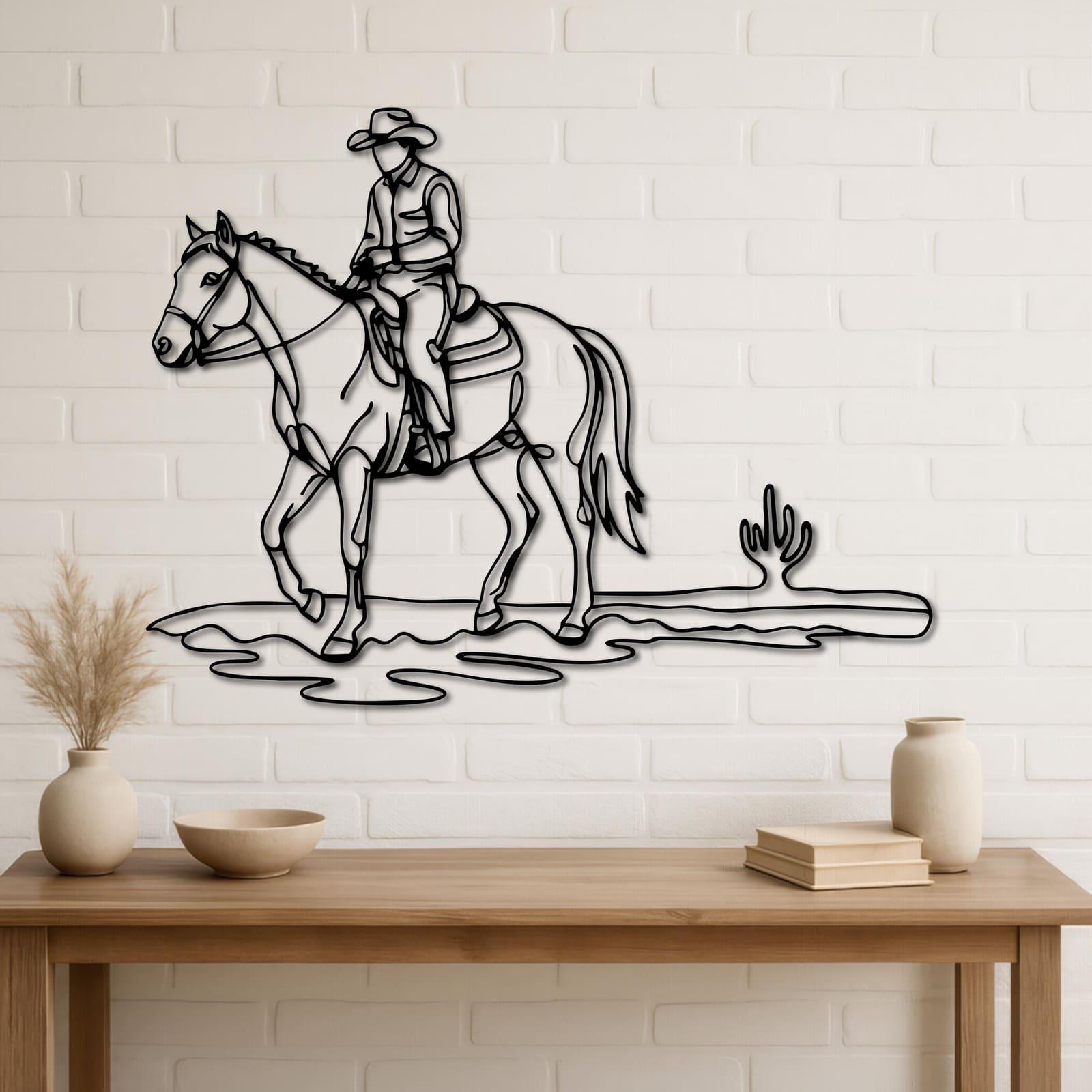 Art Mural Metalik – Kauboji – punim artizanal çeliku nga AR-TI Atelier – foto 2