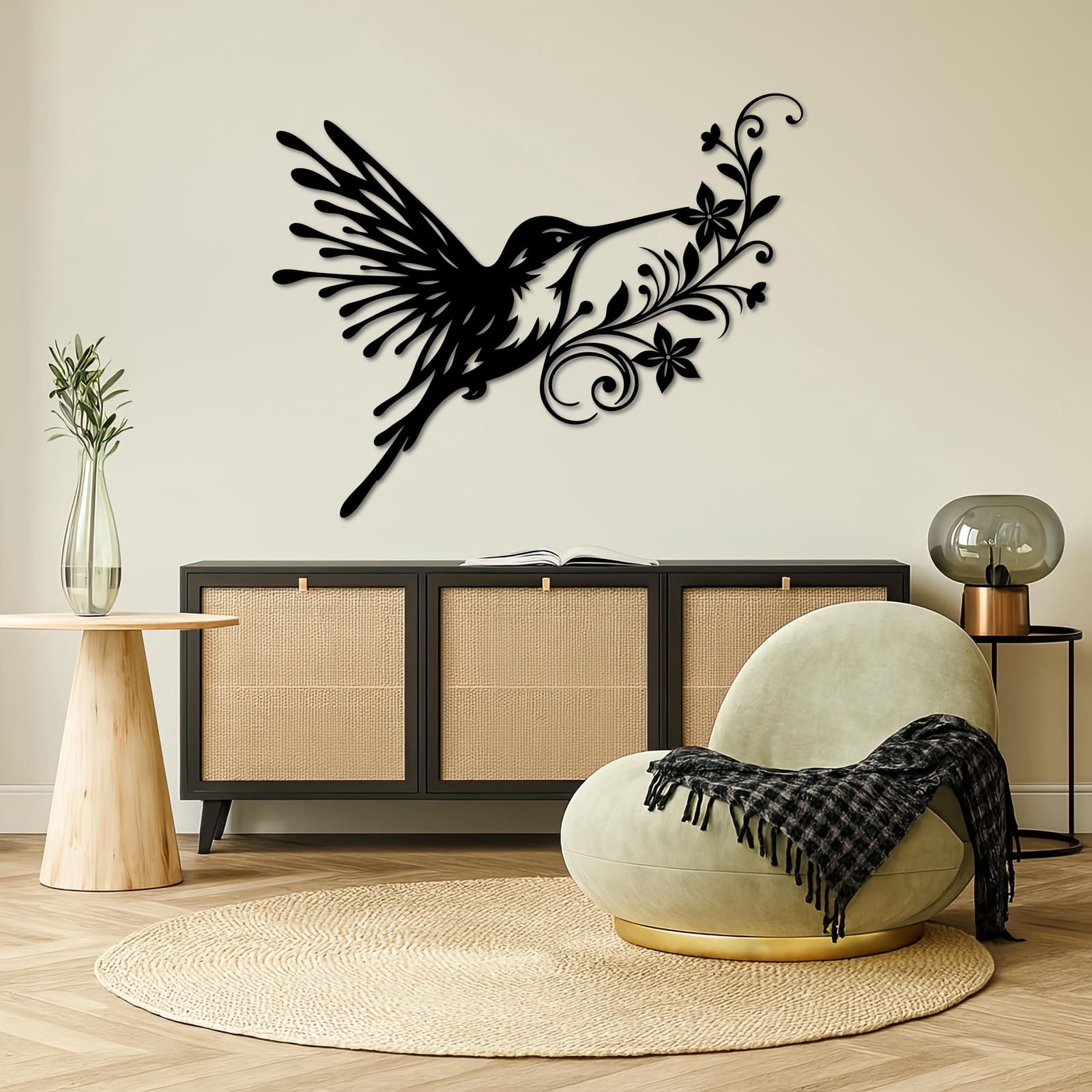 Art Mural Metalik – Kolibri · Modeli 2 – punim artizanal çeliku nga AR-TI Atelier – foto 2