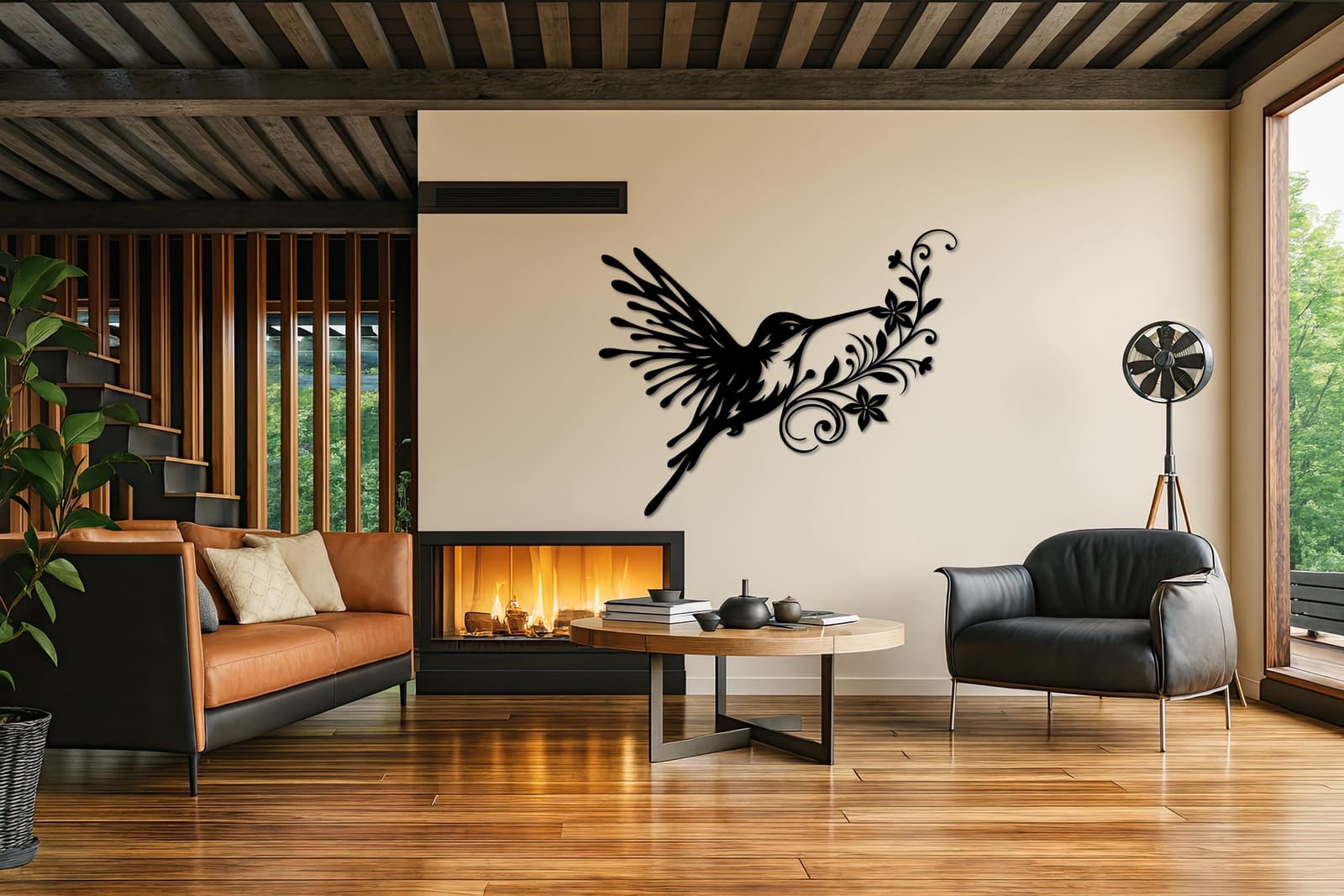 Art Mural Metalik – Kolibri · Modeli 2 – punim artizanal çeliku nga AR-TI Atelier – foto 3