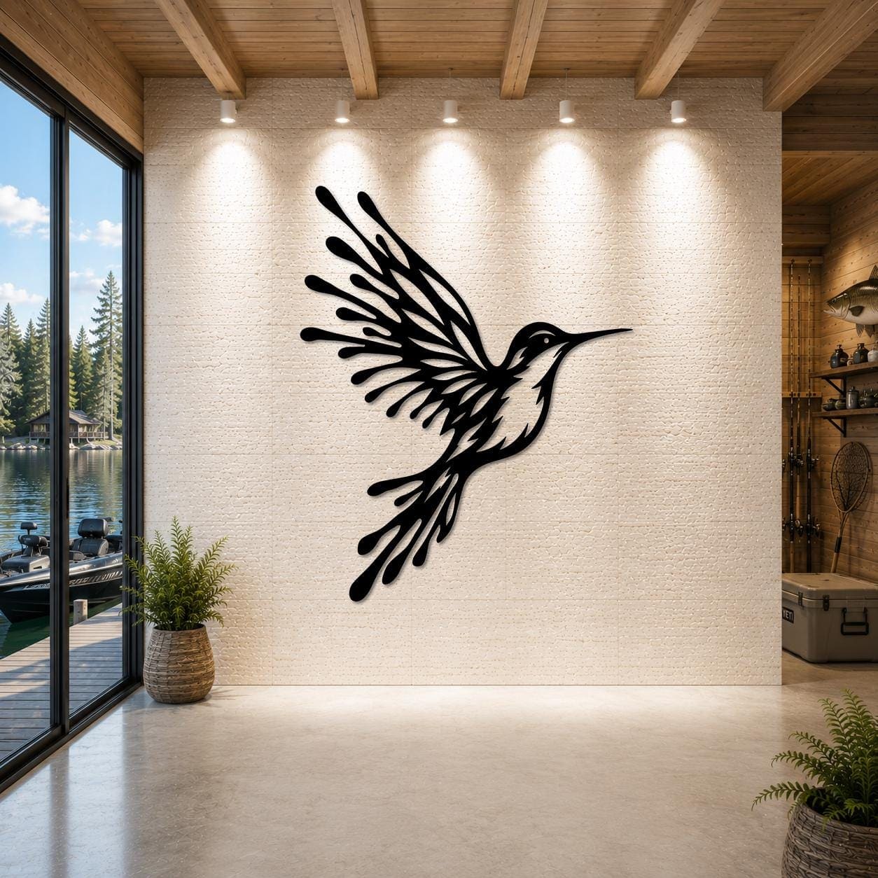 Art Mural Metalik – Kolibri – punim artizanal çeliku nga AR-TI Atelier – foto 4