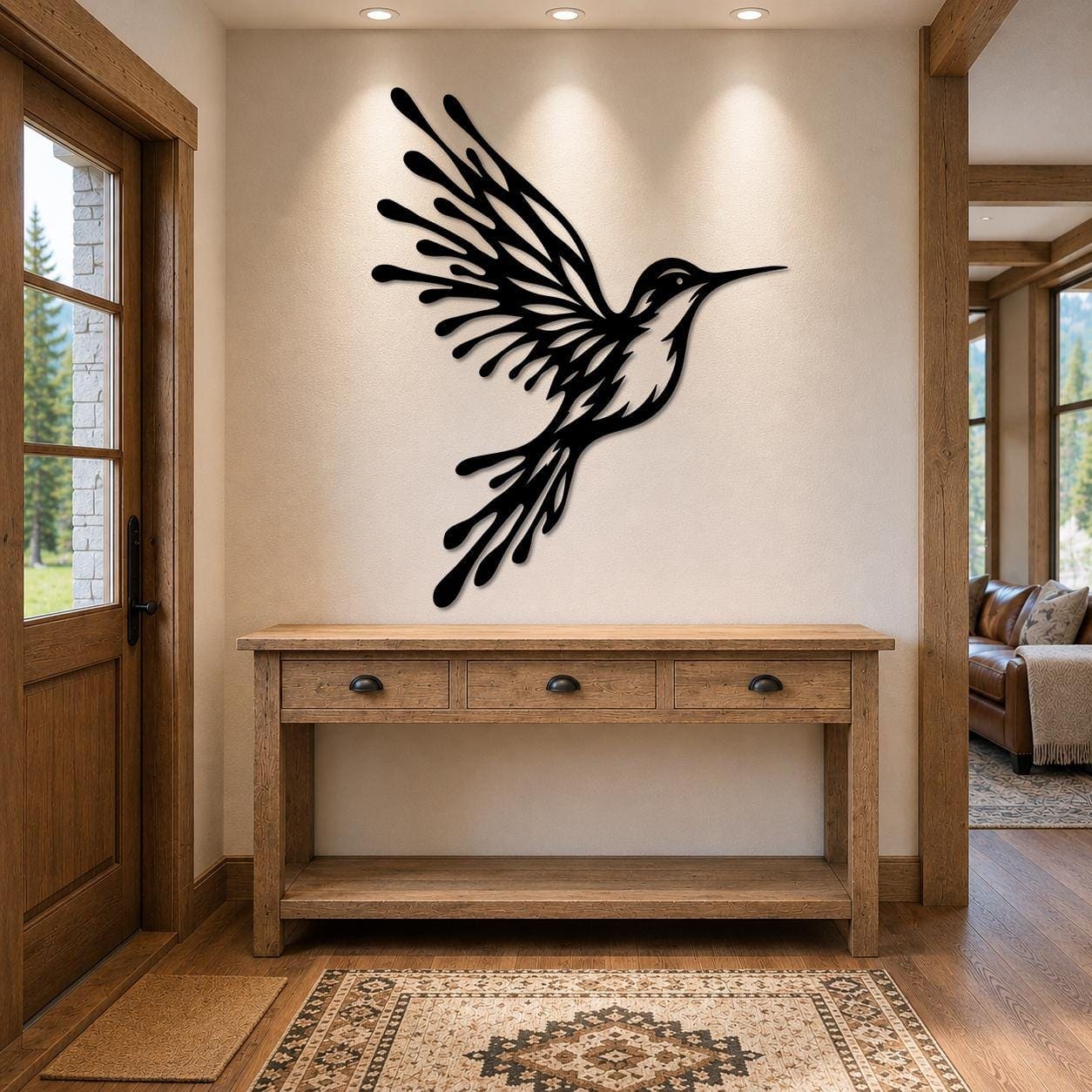 Art Mural Metalik – Kolibri – punim artizanal çeliku nga AR-TI Atelier – foto 10