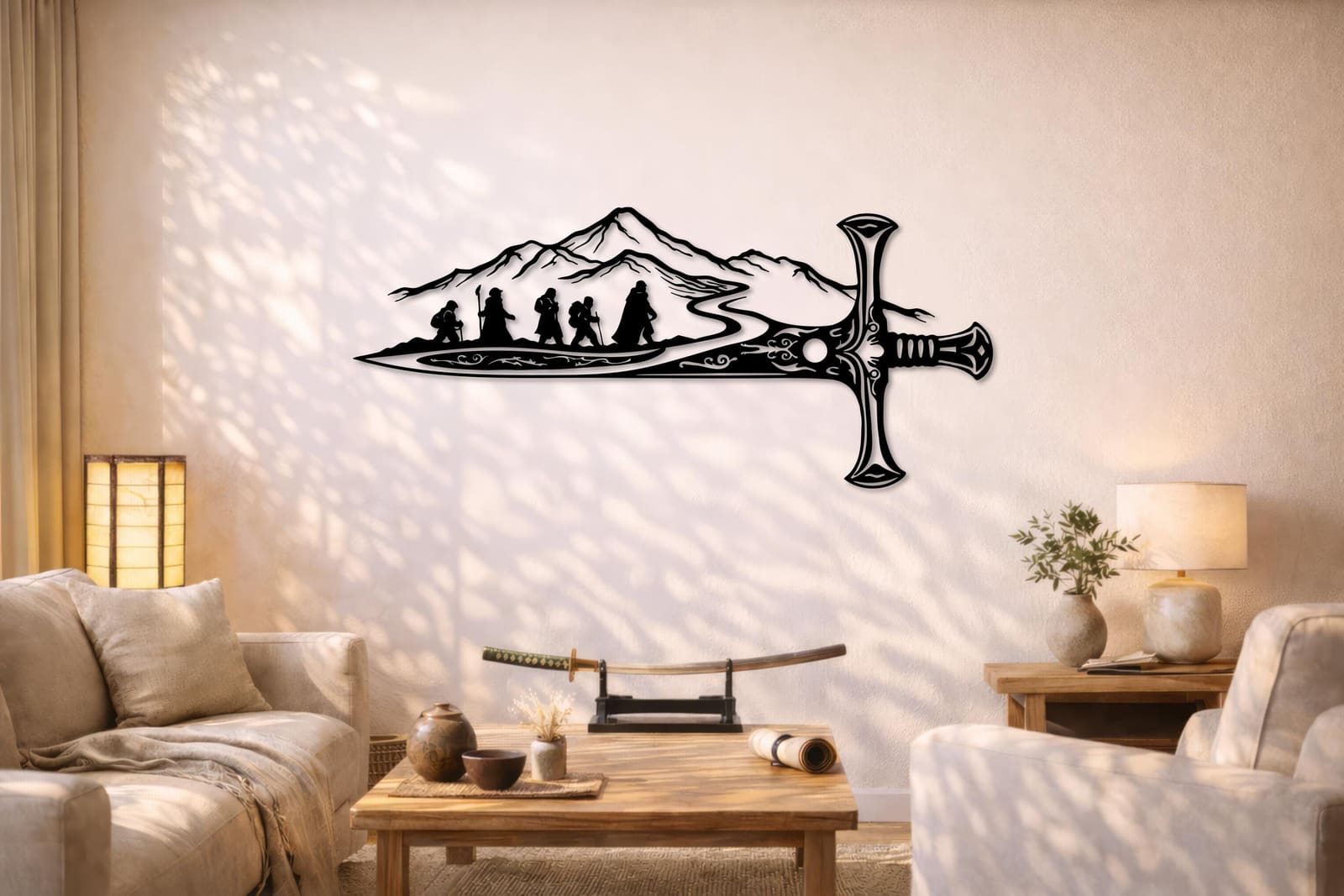 Art Mural Metalik – Lord Of The Rings – punim artizanal nga AR-TI Atelier