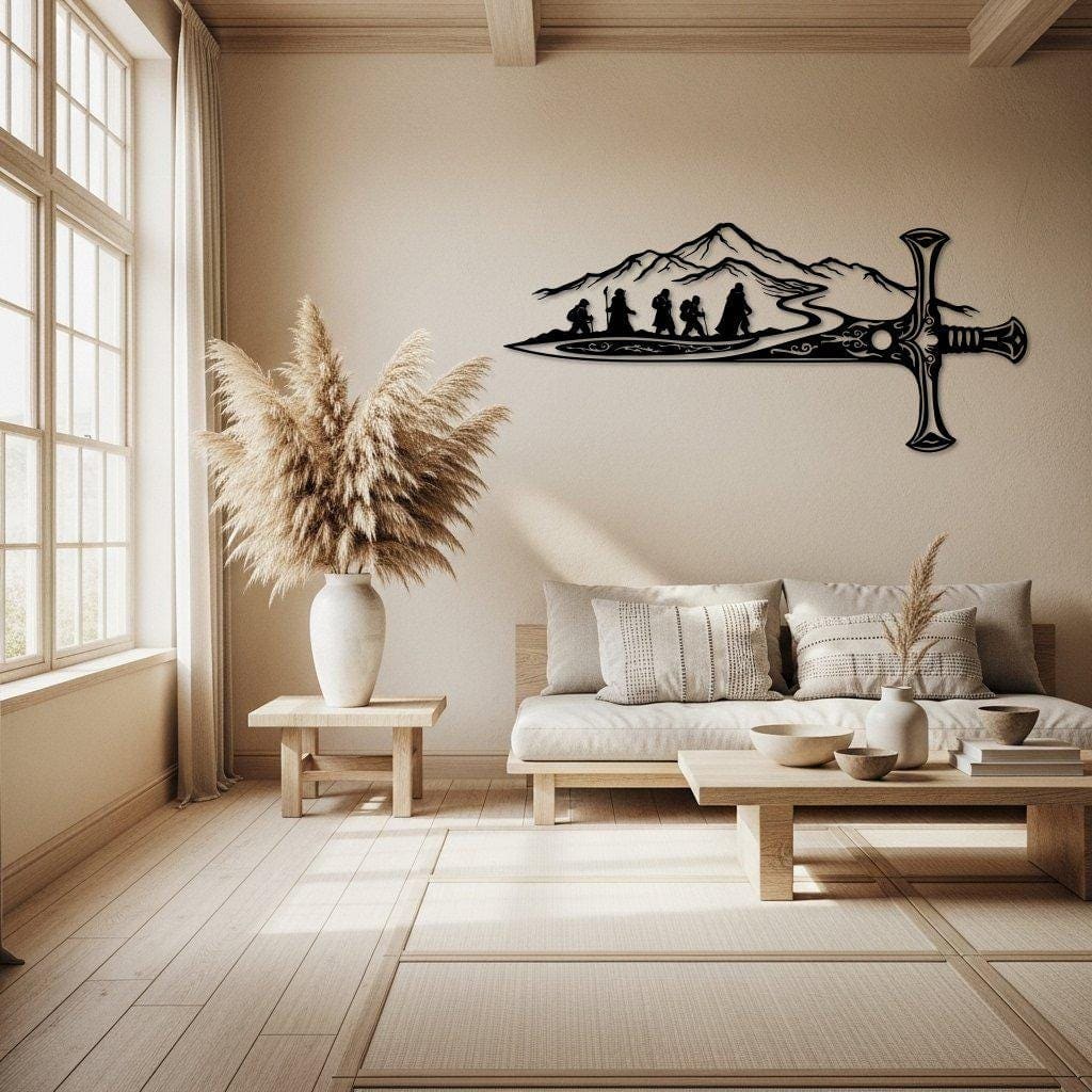 Art Mural Metalik – Lord Of The Rings – punim artizanal çeliku nga AR-TI Atelier – foto 2