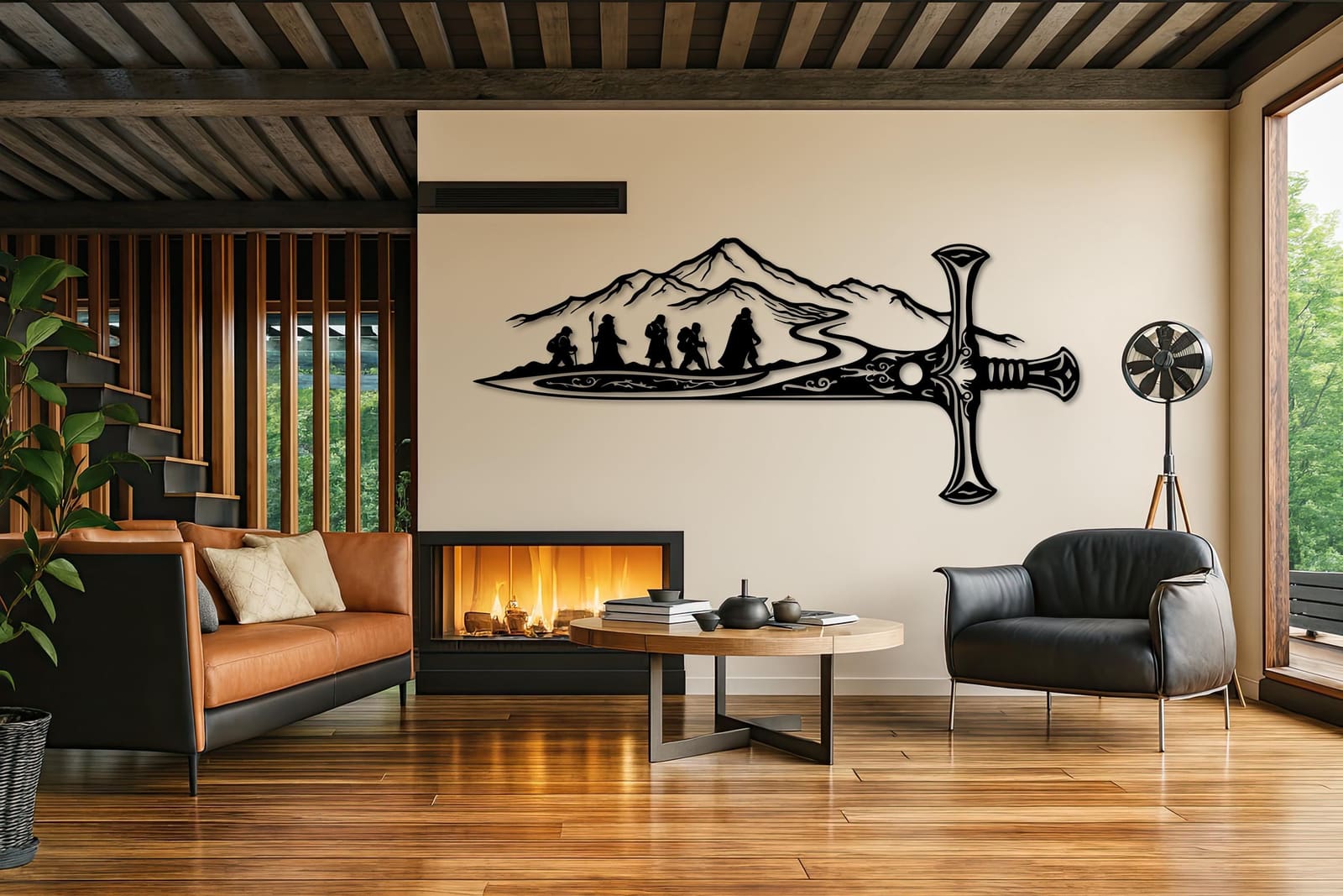 Art Mural Metalik – Lord Of The Rings – punim artizanal çeliku nga AR-TI Atelier – foto 3
