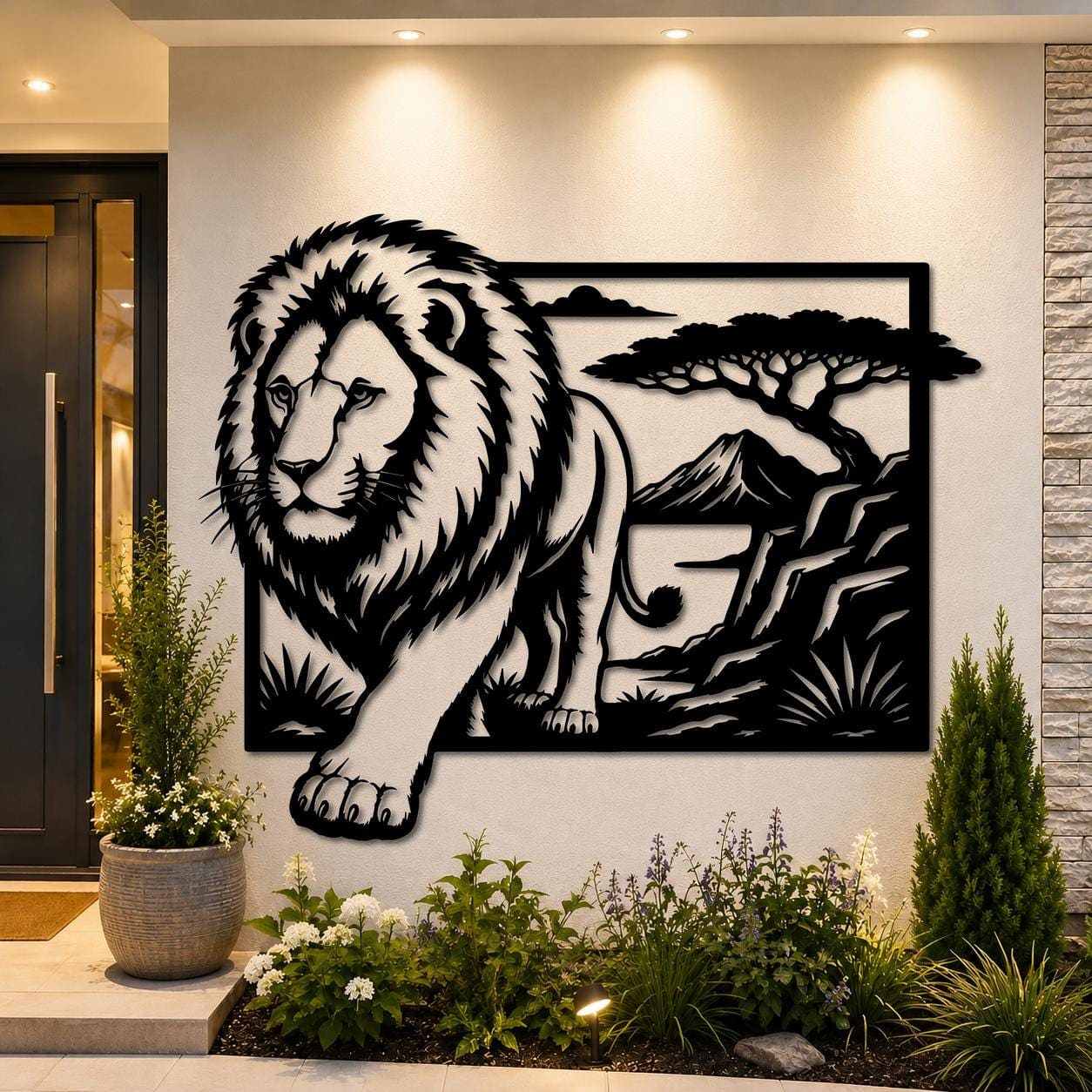 Art Mural Metalik – Luani Afrikan – punim artizanal nga AR-TI Atelier
