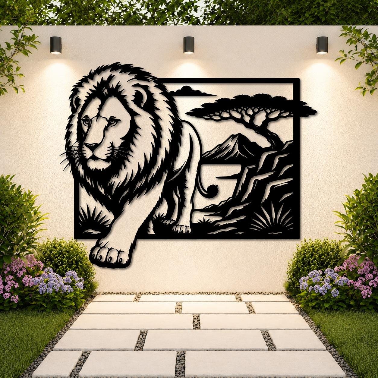 Art Mural Metalik – Luani Afrikan – punim artizanal çeliku nga AR-TI Atelier – foto 8