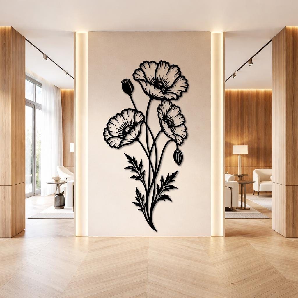 Art Mural Metalik – Lulëkuqja – punim artizanal çeliku nga AR-TI Atelier – foto 4