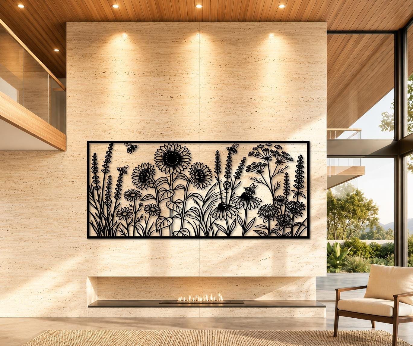 Art Mural Metalik – Lulet e Egra – punim artizanal çeliku nga AR-TI Atelier – foto 9