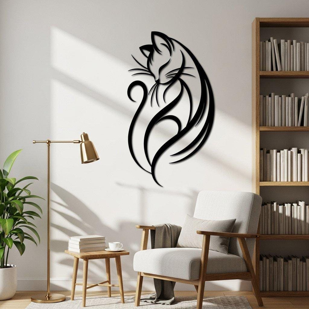 Art Mural Metalik – Macja – punim artizanal çeliku nga AR-TI Atelier – foto 2