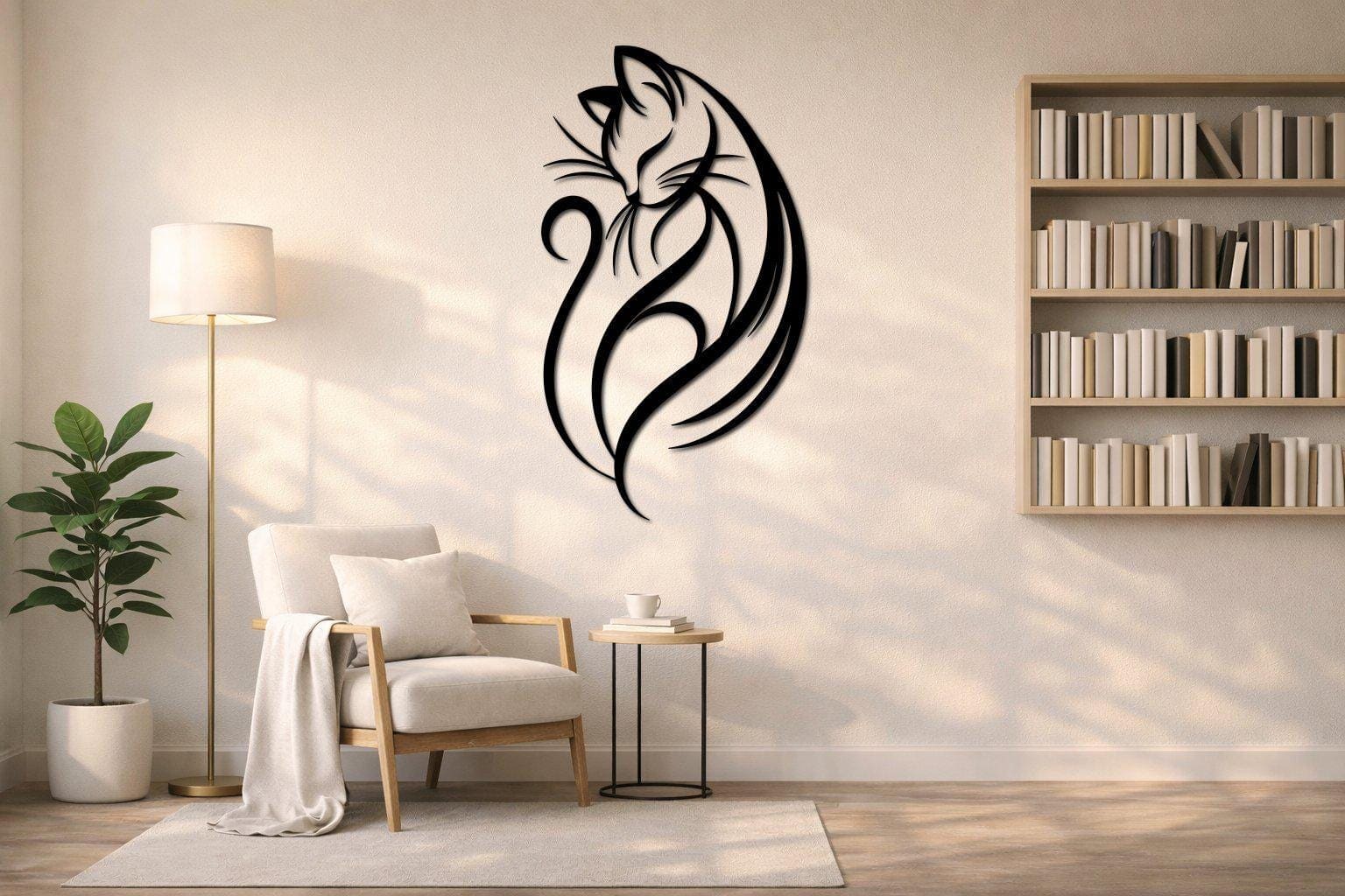 Art Mural Metalik – Macja – punim artizanal çeliku nga AR-TI Atelier – foto 3