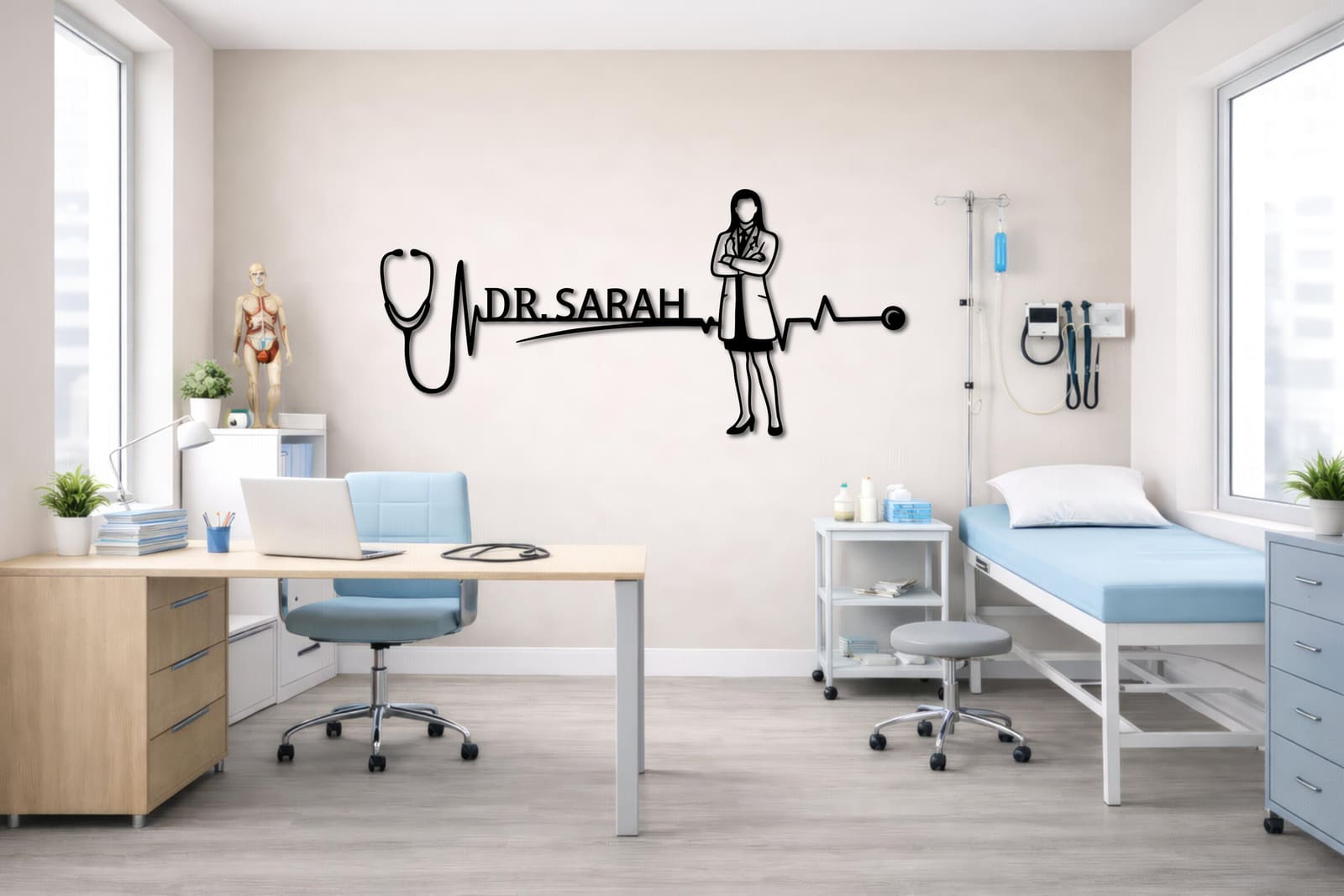 Art Mural Metalik – Mjekja – punim artizanal çeliku nga AR-TI Atelier – foto 3