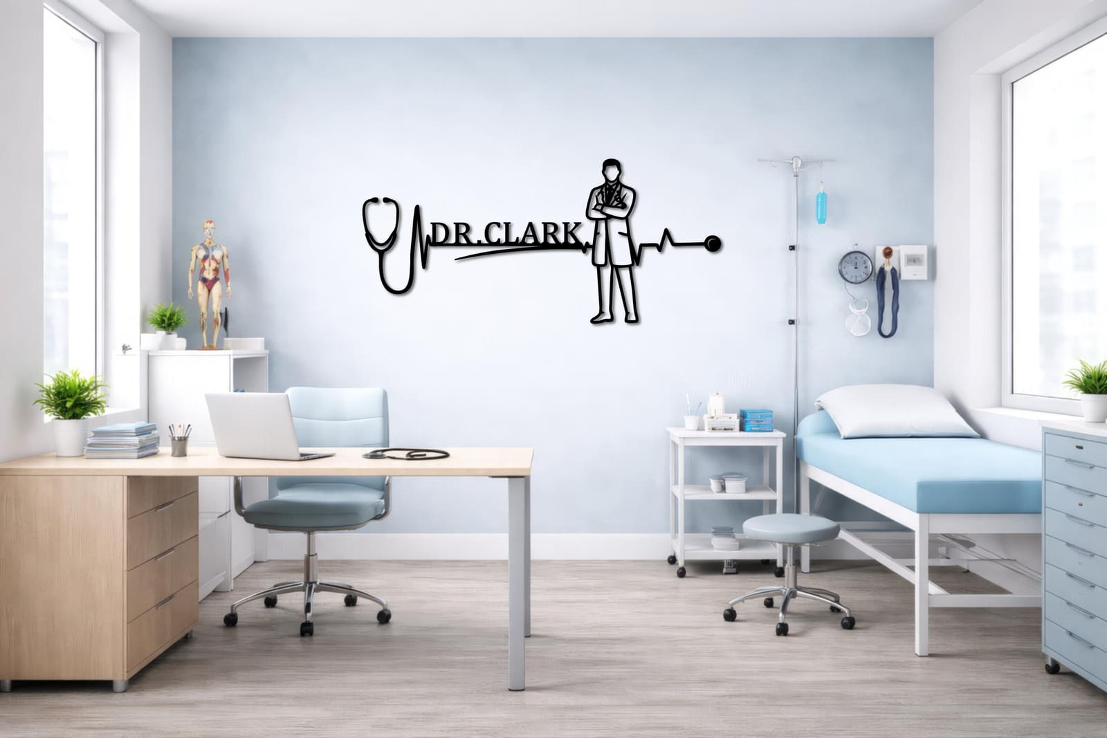 Art Mural Metalik – Mjeku · Modeli 2 – punim artizanal çeliku nga AR-TI Atelier – foto 1