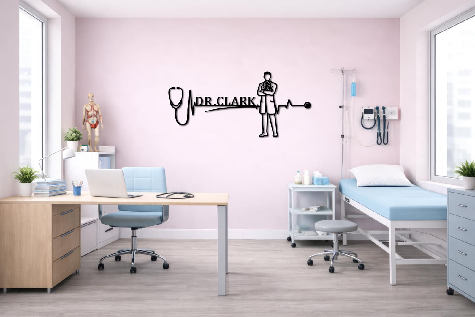 Art Mural Metalik – Mjeku · Modeli 2 – punim artizanal çeliku nga AR-TI Atelier – foto 3